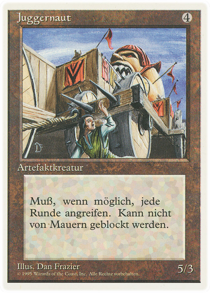 MTG 巨大戦車Juggernaut FBBドイツ語3枚フランス語版 1枚 Juggernaut | 3rd Edition / Revised - German | Star City Games