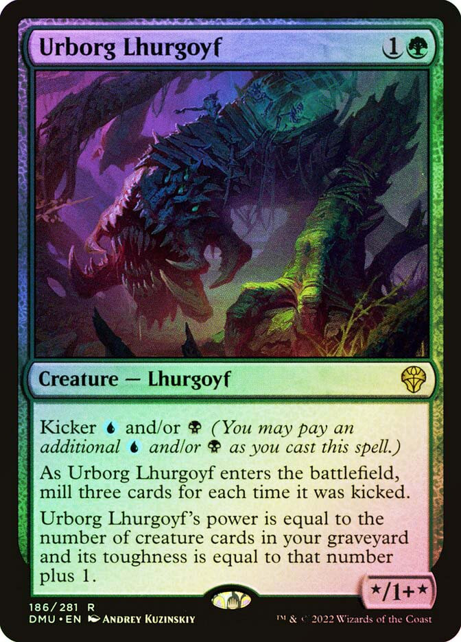 mtg lhurgoyf cards MtG Dominaria United Rare Urborg Lhurgoyf #186