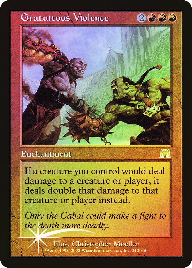 MTG Violenza Gratuita / Gratuitous Violence - Onslaught FOIL Eng (EX