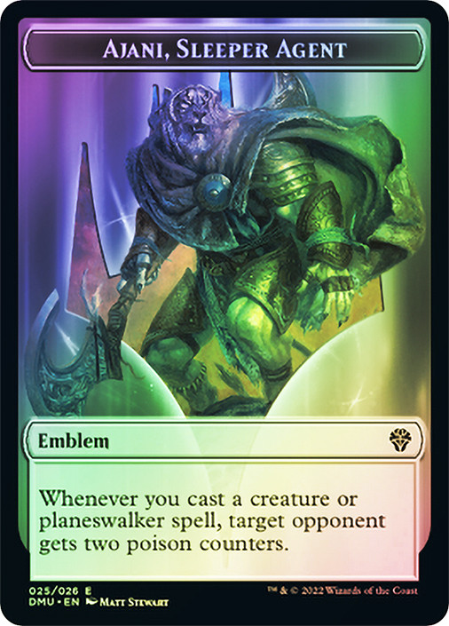 Ajani, Sleeper Agent Emblem} // {Soldier Token} | Dominaria United