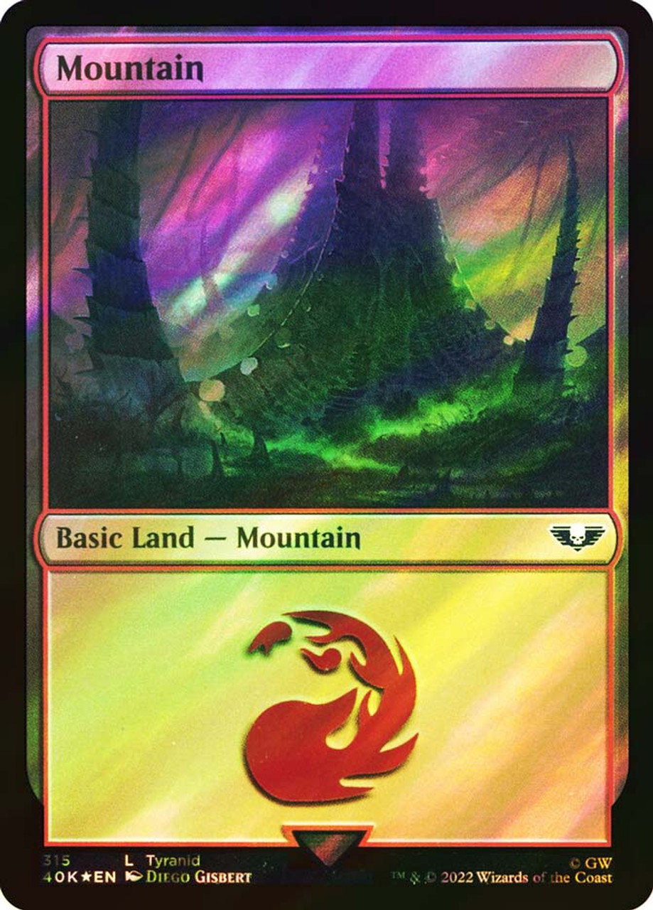 Mountain (#315) (Surge Foil) | Warhammer 40,000 Commander - Surge 