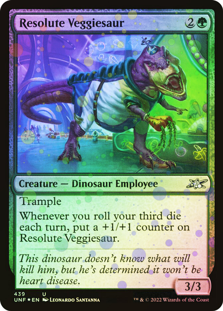 Resolute Veggiesaur (Galaxy Foil) | Unfinity - Galaxy Foil