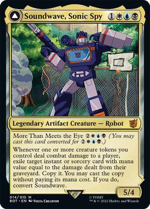 mtg soundwave commander deck MTG Soundwave, Sonic Spy Soundwave, Superior Captain Transformers 014/015