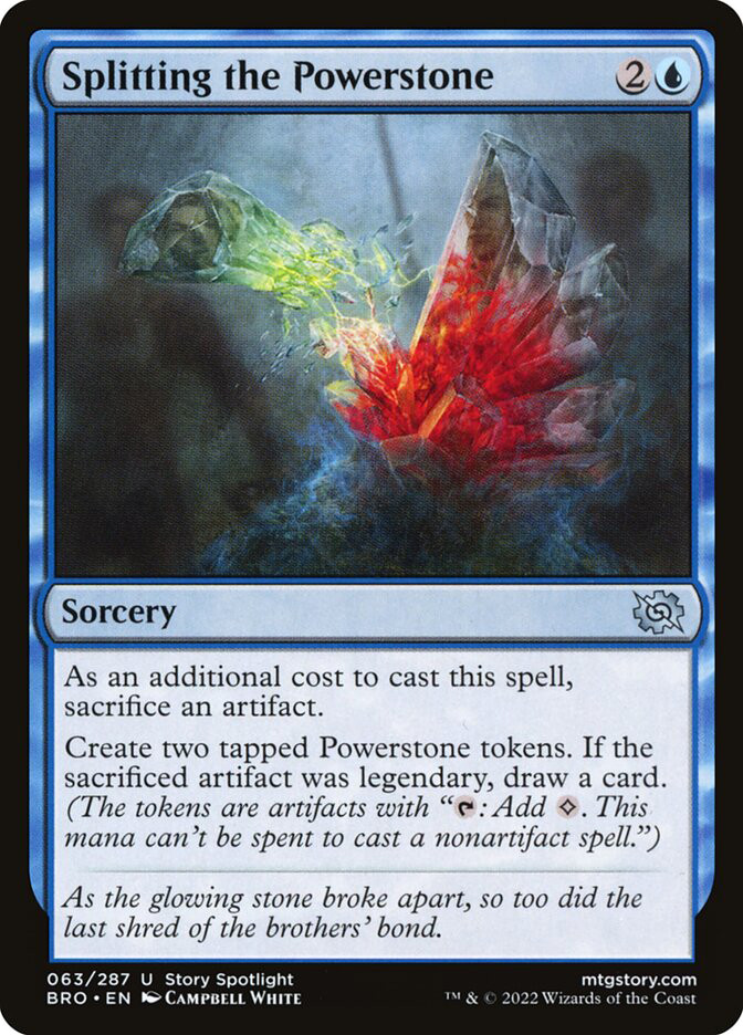 mtg powerstone cards Powerstones 2 Lost Caverns of Ixalan Commander (LCC) #120 Illustrated by Chris Ostrowski Magic Splitting the Powerstone