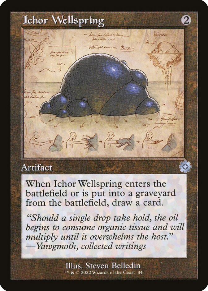 mtg whenever an artifact enters the battlefield draw a card Ichor Wellspring (foil)
