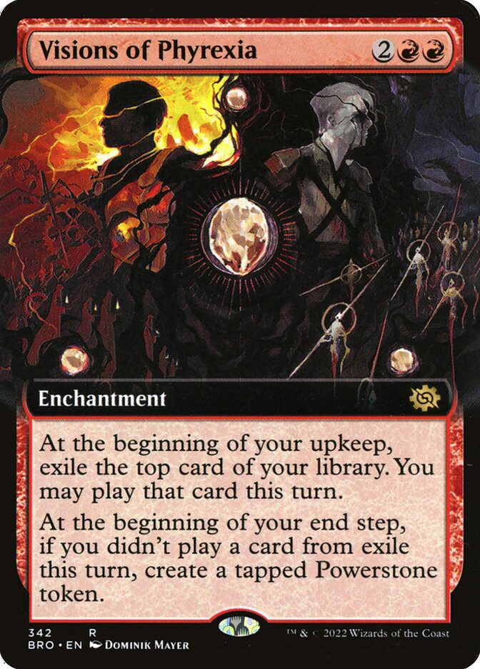 phyrexia mtg cards I bought a Set Booster Box and got this card that isn't apart of the Phrexia set. I know the card has value but I'm just wondering if this is odd Artifact Creature Visions of Phyrexia | The