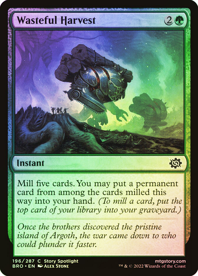 Wasteful Harvest | The Brothers' War | Star City Games