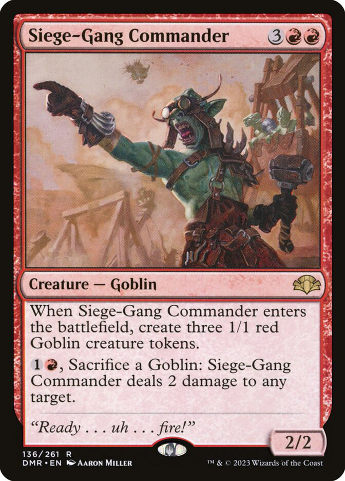 包囲攻撃の司令官/Siege-Gang Commander SCG英語foil Siege-Gang Commander | Dominaria Remastered | Star City Games