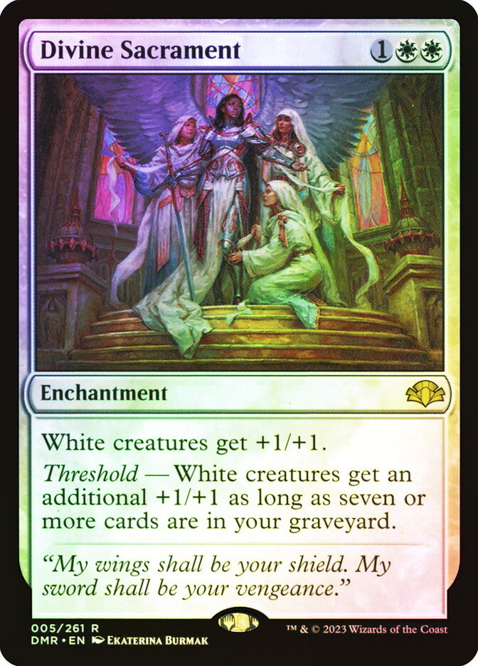 mtg cards dominaria United then cast it transformed.) When Invasion of Dominaria enters the battlefield Divine Sacrament
