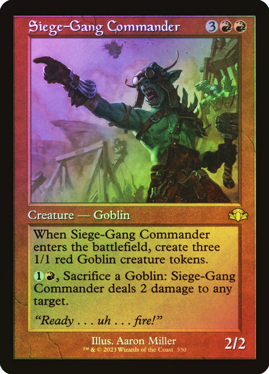 Siege-Gang Commander (Retro Frame) | Dominaria Remastered