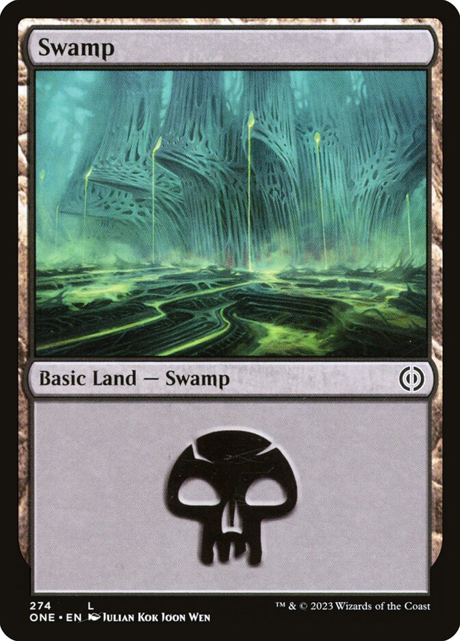 値下げ‼️MTG Swamp アルファ2枚　ベータ3枚　計5枚セット Swamp (#274) | Phyrexia: All Will Be One | Star City Games