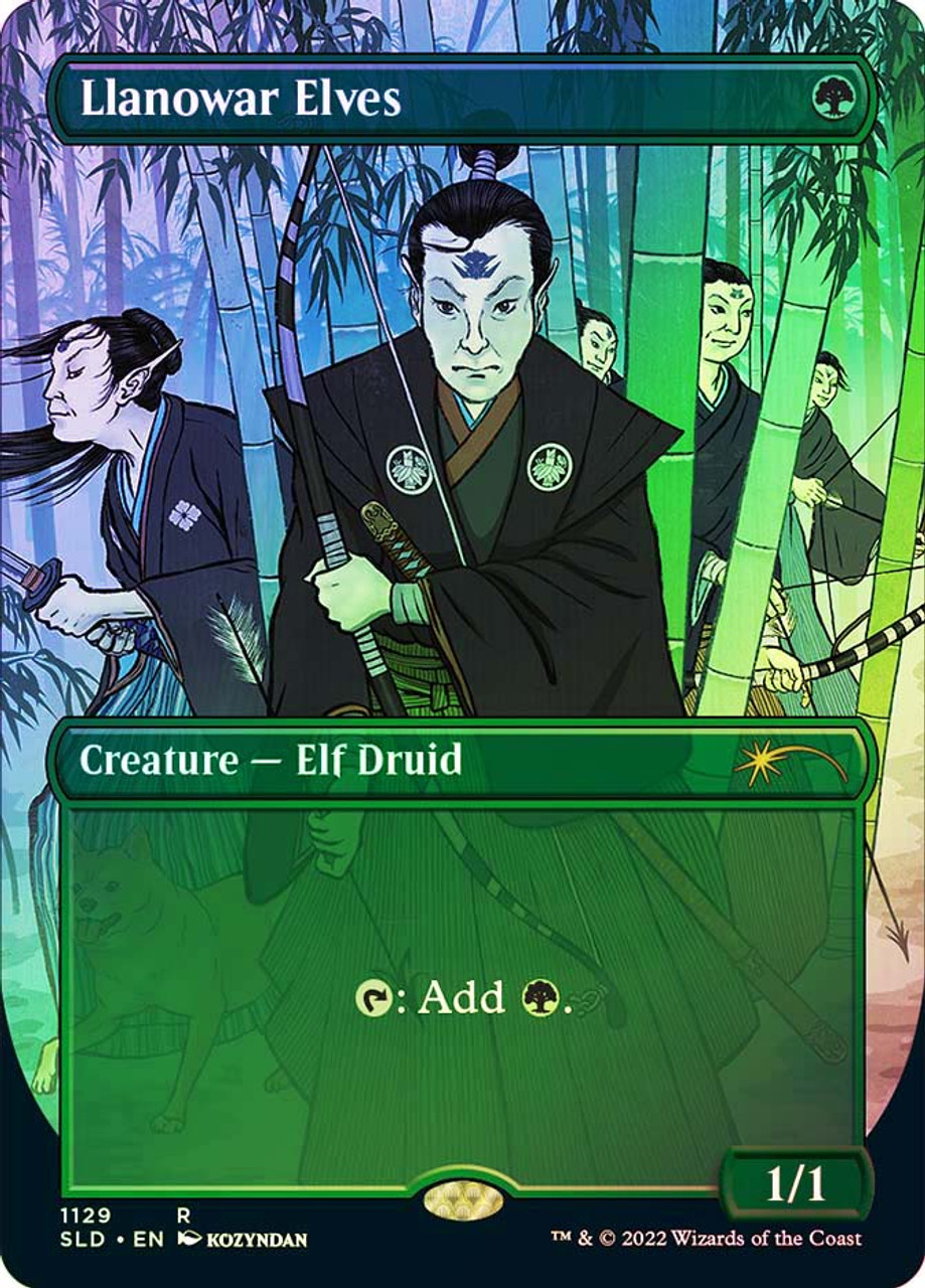 Llanowar Elves (Secret Lair) (#1129) (Borderless) | Promo