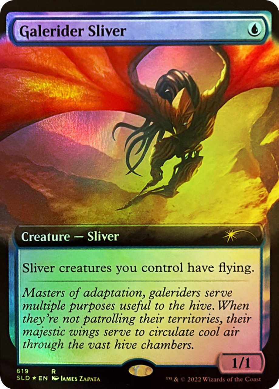風乗りスリヴァー　拡張foil版 secret lair SLD)Galerider Sliver(拡張枠)(F)/風乗りスリヴァー | (FOIL