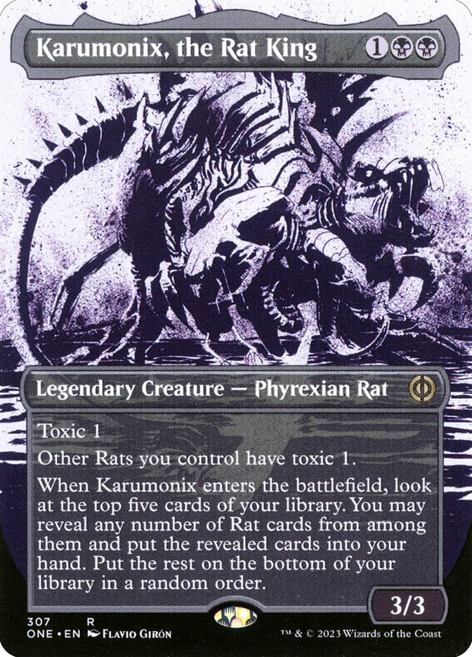 mtg karumonix the rat king commander deck EDH | Tribal Infect Deck All Will Be One (ONE) #307 Illustrated by Flavio Girn Magic Cast Your Entire Deck Of