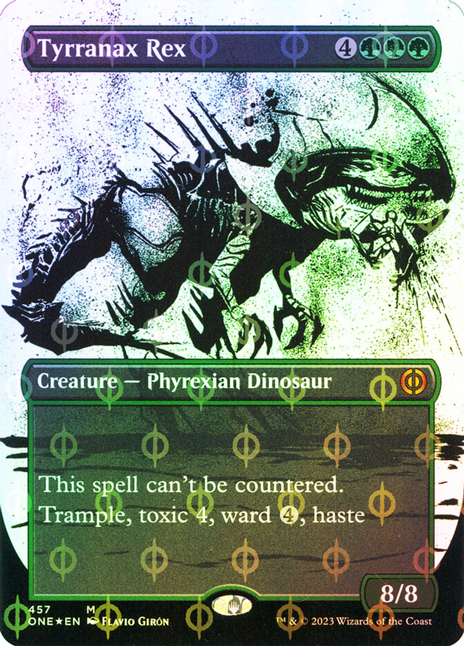 Tyrranax Rex (#457) (Showcase) (Compleat Foil) | Phyrexia: All