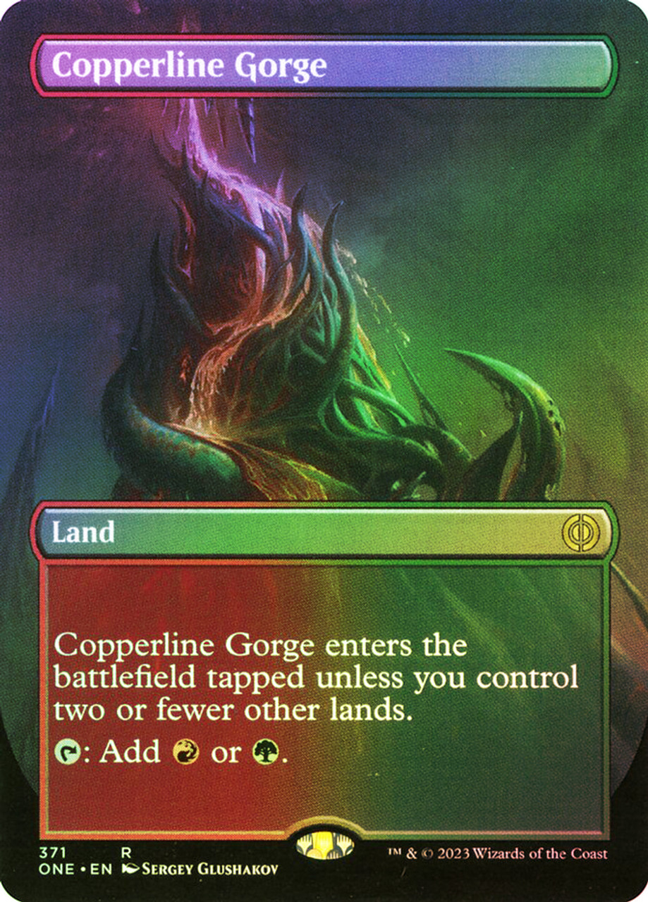 Copperline Gorge (Borderless) | Phyrexia: All Will Be One