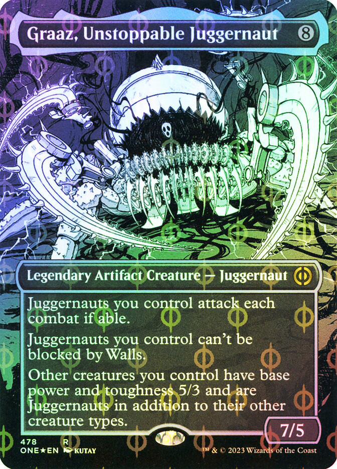 【新品・未使用・激レア】TARP GRASS gahga ver Graaz, Unstoppable Juggernaut (#478) | Phyrexia: All Will Be One
