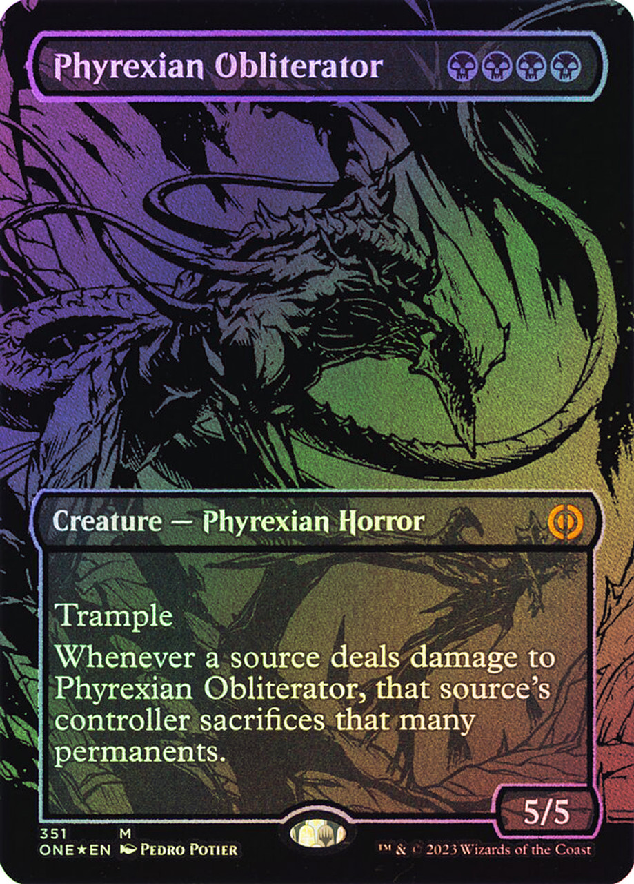 Phyrexian Obliterator (#351) (Borderless) (Oil Slick Foil 