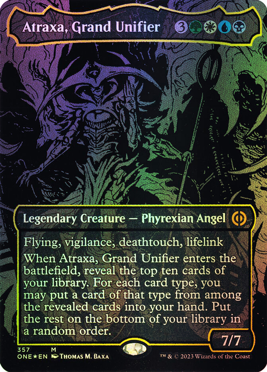 Atraxa, Grand Unifier (#357) (Borderless) (Oil Slick Foil 