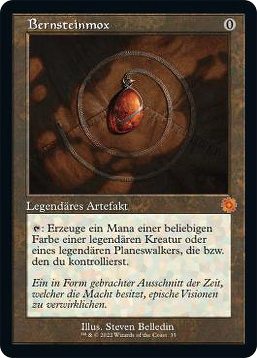マジック：ザ・ギャザリング Mox Amber mtg Mox Amber (#035) (Retro Frame) | The Brothers' War Retro Artifacts
