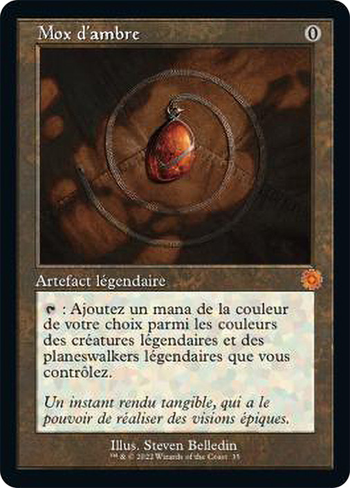Mox Amber (#035) (Retro Frame) | The Brothers' War Retro Artifacts