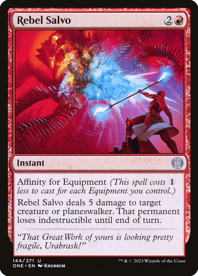 rebel cards mtg Subtype: Rebel, Colors: Black, 6 Put the rest on the bottom of your library in a random order. Rebel Salvo | Phyrexia: All
