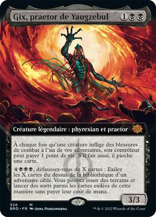 Gix, Yawgmoth Praetor (Extended Art) | The Brothers' War - Variants -  French | Star City Games