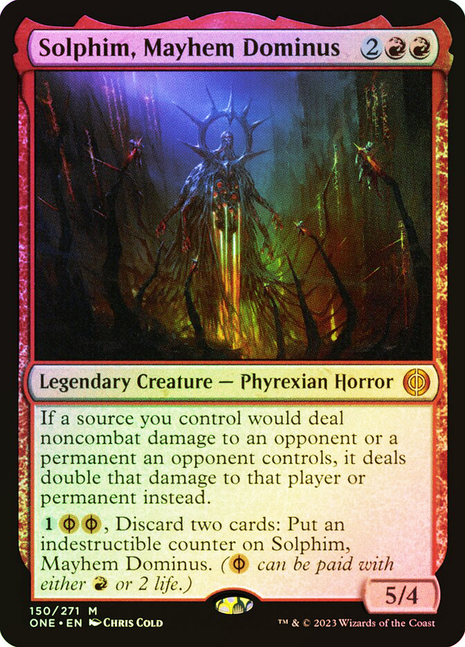 MtG Phyrexia: All Will Be One Mythic Rare Solphim, Mayhem Dominus #150 MtG Phyrexia: All Will Be One Mythic Rare Solphim, Mayhem Dominus #150