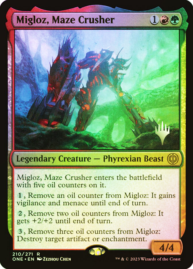 Migloz, Maze Crusher (Promo Pack) (Phyrexia: All Will Be One