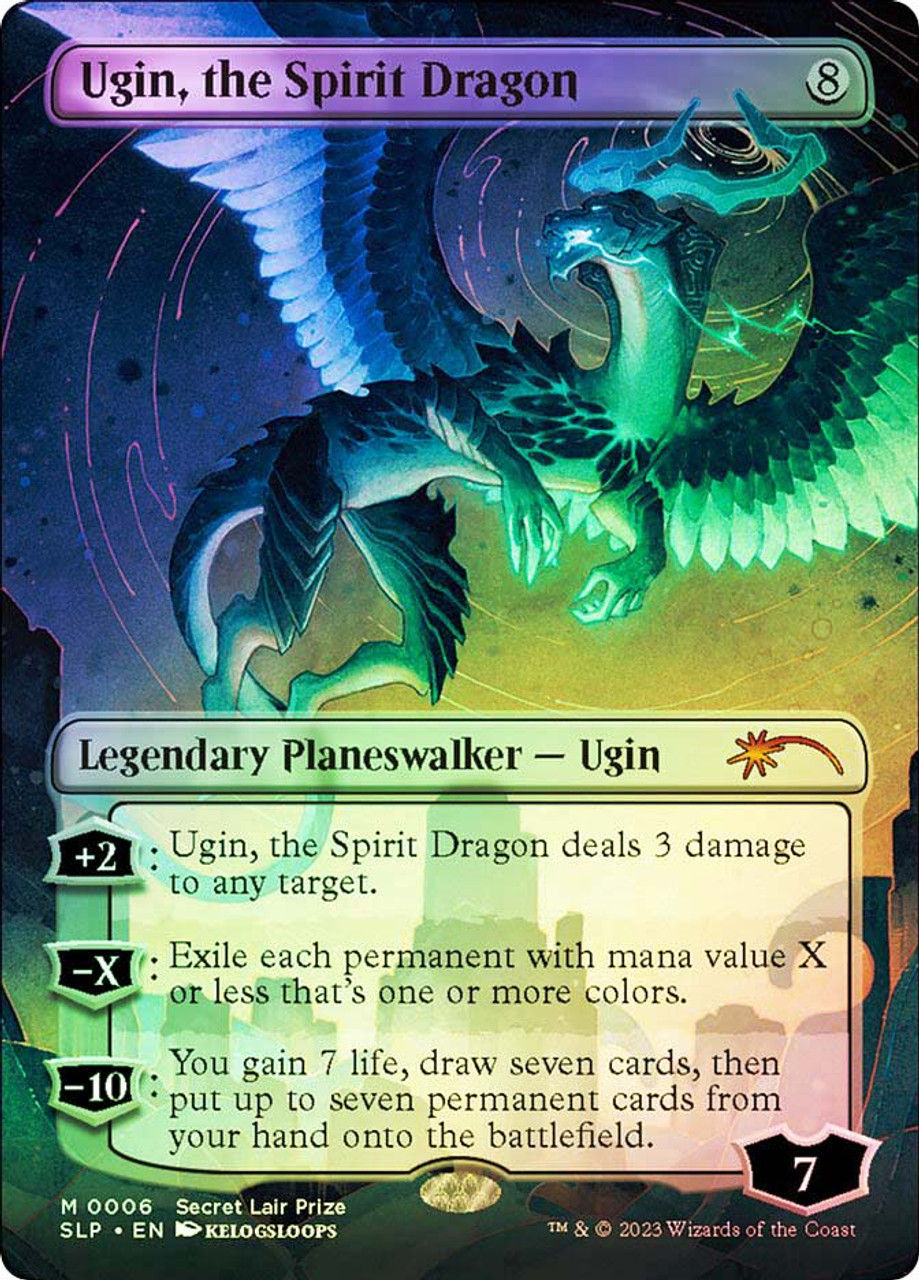 マジック：ザ・ギャザリング - MTG FOIL ugin, the spirit dragon WAR 英 Ugin, the Spirit Dragon (Secret Lair Prize) (Borderless