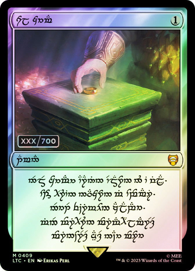 mtg serialized ring cards The One - Foil - Serialized Elven Sol Ring. Taking