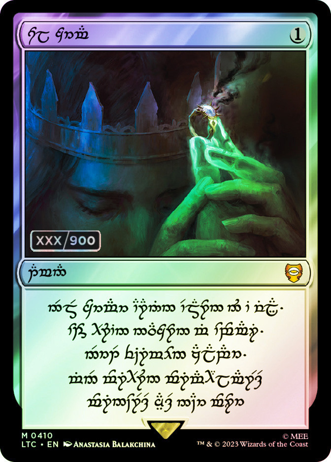 serialized mtg cards lord of the rings Tales of Middle-earth Collector Booster Box Sol Ring (Human) | The