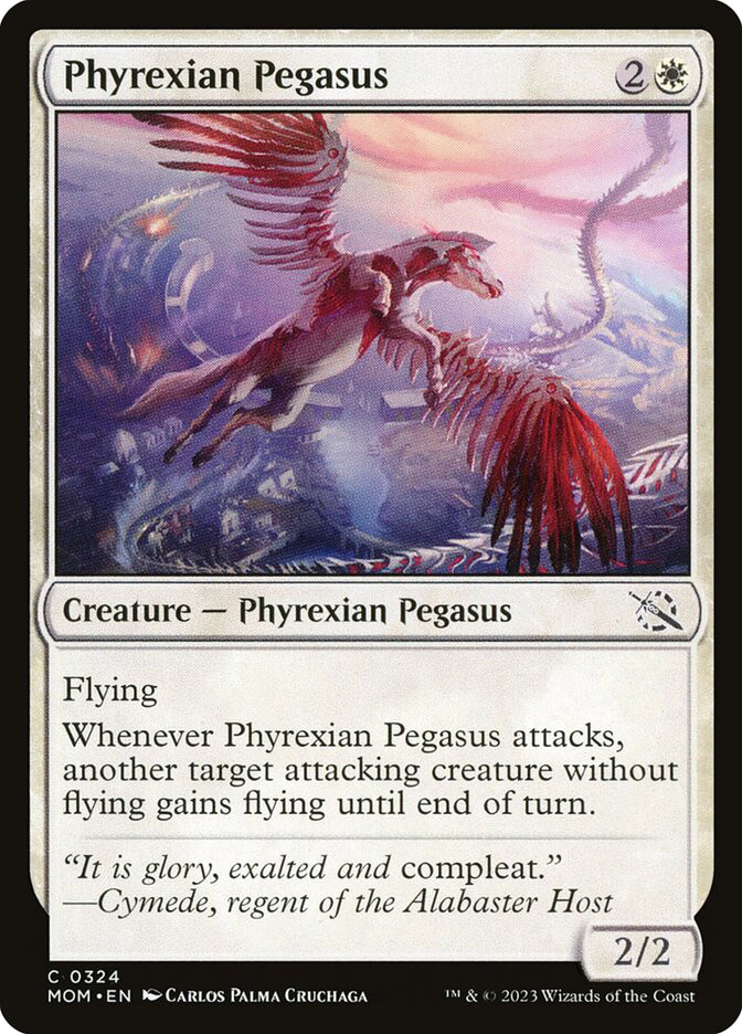pegasus cards mtg Magic The Gathering - Sungrace (038/269) It is hope Phyrexian Pegasus | March of