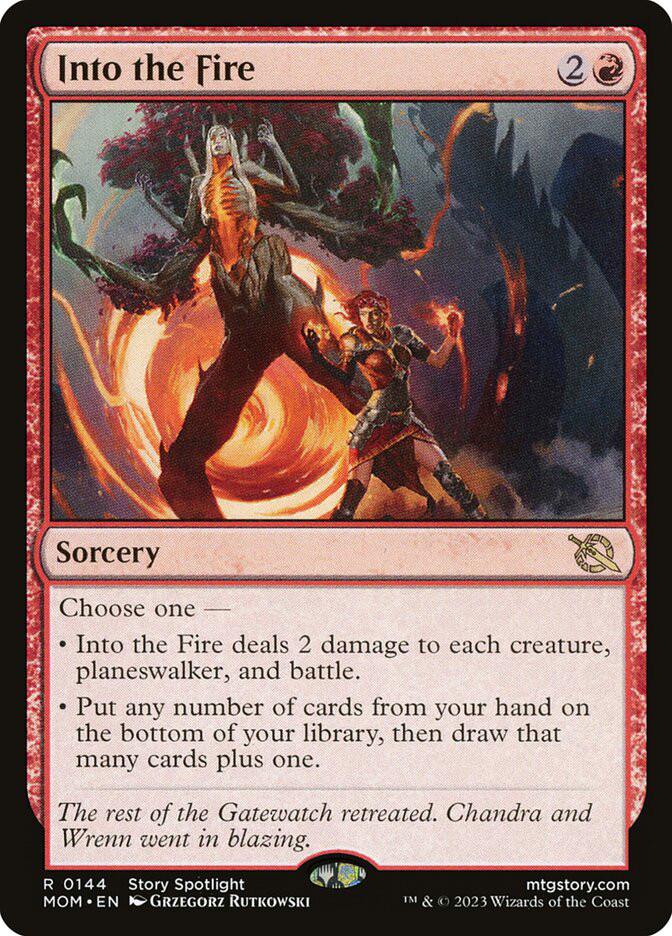 mtg fire cards // Ice Fire deals 2 damage divided as you choose among one or two target creatures and/or players Power of Fire - Conspiracy