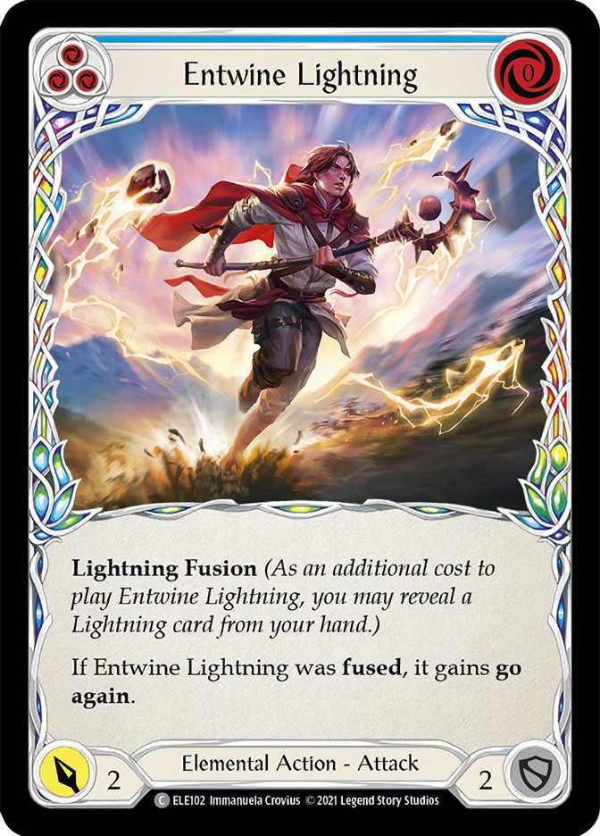 mtg entwine cards Lightning (Red) [ELE100] (Tales of Aria) 1st Edition Normal – TokenMTG Entwine Ice (Yellow) [SGL-FAB-ELE1-098-ENR]