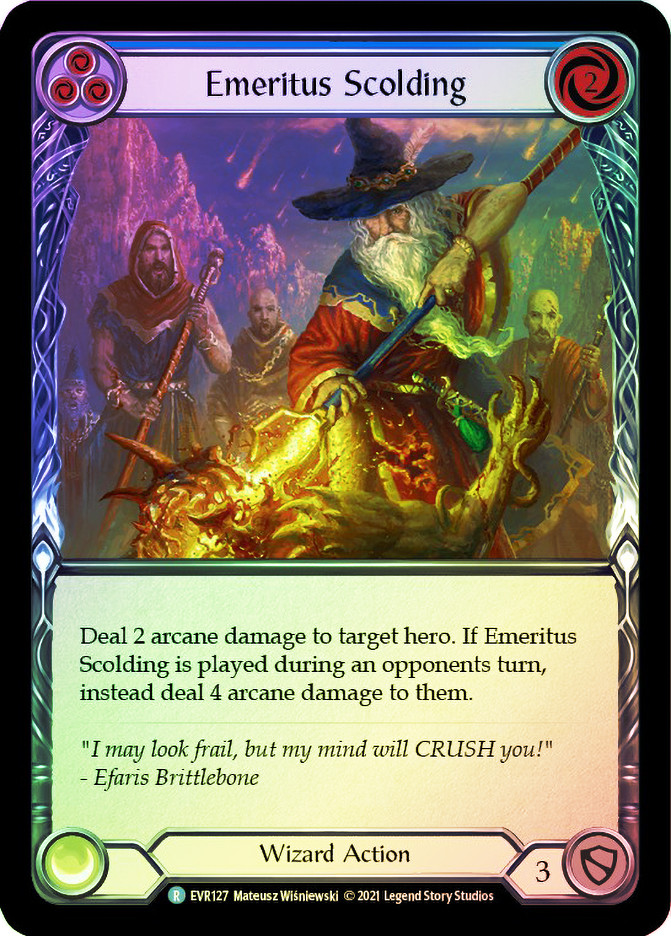 Emeritus Scolding (Blue) | Everfest (1st Edition) | Star City Games