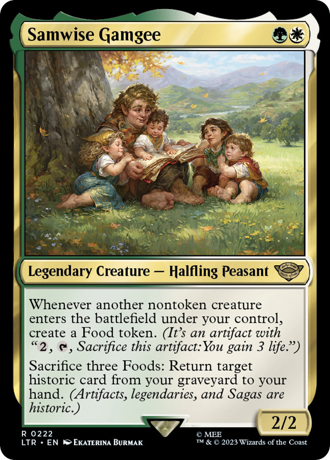 Magic the Gathering Lord of the Rings Tales of Middle-Earth Rare Samwise Gamgee #222 Magic the Gathering Lord of the Rings Tales of Middle-Earth Rare Samwise Gamgee #222
