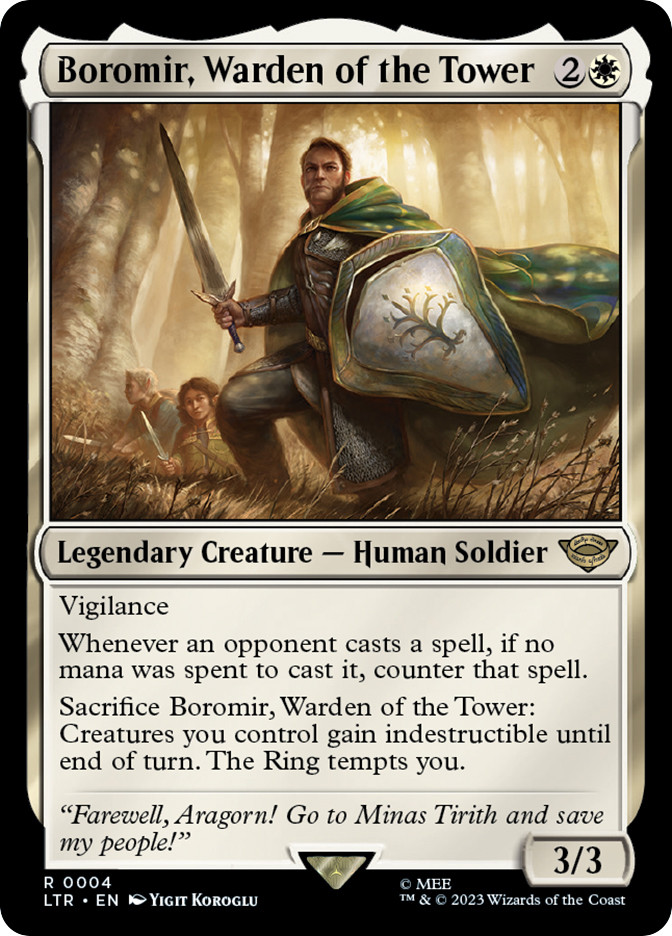 boromir card mtg Boromir, Warden of the Tower [The Lord of the Rings: Tales of Middle-E