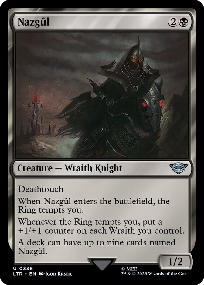 nazgul mtg cards Lord of the COMMANDER DECK Whenever you cast an instant or sorcery spell Nazgul Battle-Mace