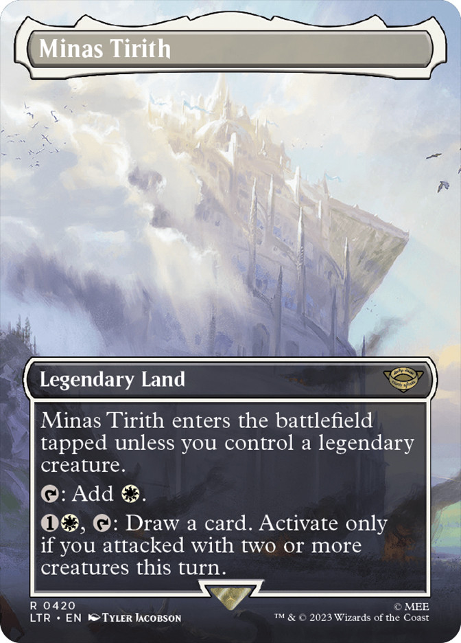 Magic the Gathering Lord of the Rings Tales of Middle-Earth Rare Minas Tirith #420 [Scene Card]