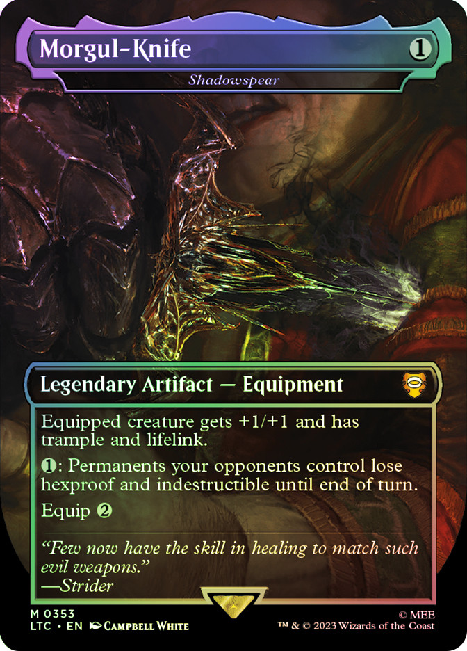 MTG 影槍/Shadowspear モルグルの刃 英語版 Shadowspear (Morgul-Knife) | The Lord of the Rings Commander