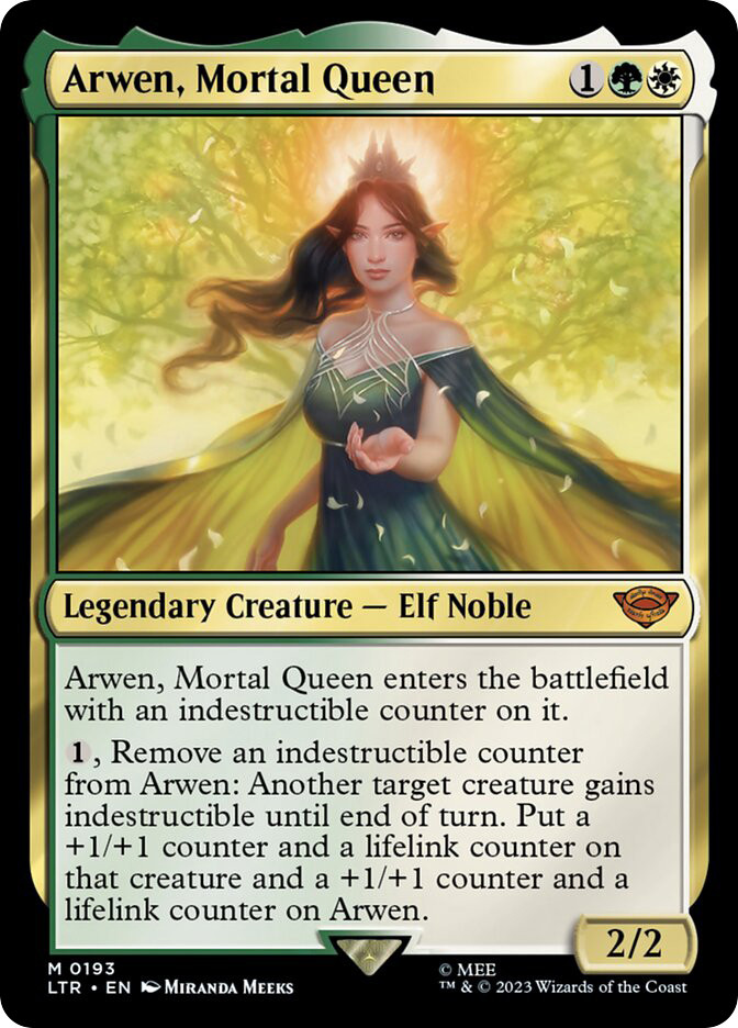 サージFOIL 拡張アート Arwen, Mortal Queen 2枚セット Arwen, Mortal Queen | The Lord of the Rings | Star City Games