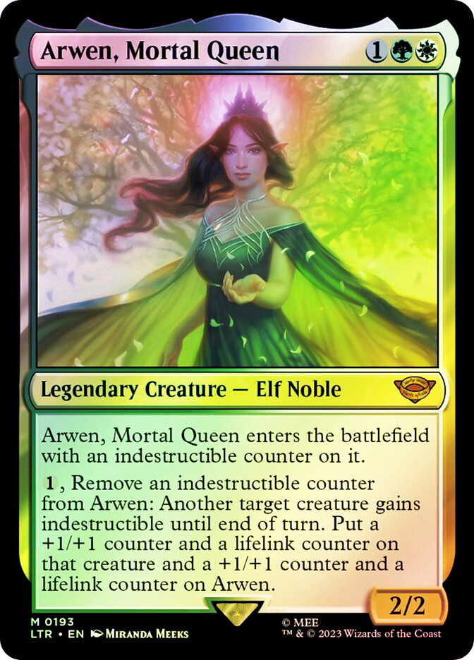サージFOIL 拡張アート Arwen, Mortal Queen 2枚セット Arwen, Mortal Queen | The Lord of the Rings | Star City Games