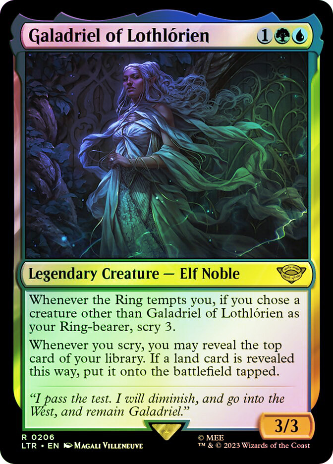 MTG Galadriel Of Lothlorien Borderless Foil – Lord Of The Rings: Tales Of Middle-Earth 0446 NM