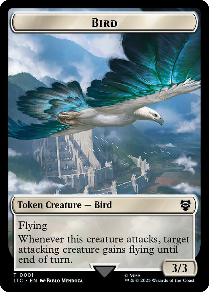 mtg cards that make bird tokens Token (006) [Dominaria United Tokens] 2 Illustrated by David Frasheski All Magic Rules Text: blue, bird, token,