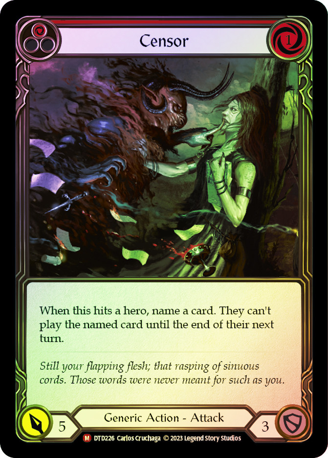 mtg censorship card Magic The Gathering - Censorship