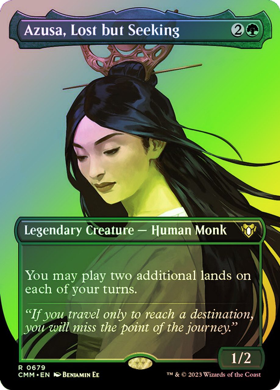 Azusa, Lost but Seeking (Borderless) | Commander Masters 