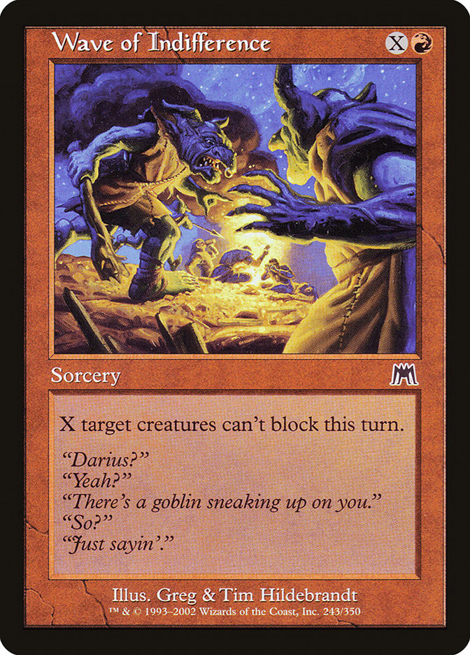 hildebrandt mtg cards prices Paradise Mantle The List (Magic: The Gathering) From the Seventh Edition (7th Ed.) set. Wave of Indifference | Onslaught