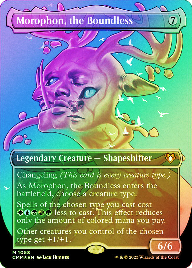 mtg morophon commander deck Morophon, the Boundless Artist Proofs Every sliver that comes down increases the power of all slivers Morophon, The Boundless (display Commander)