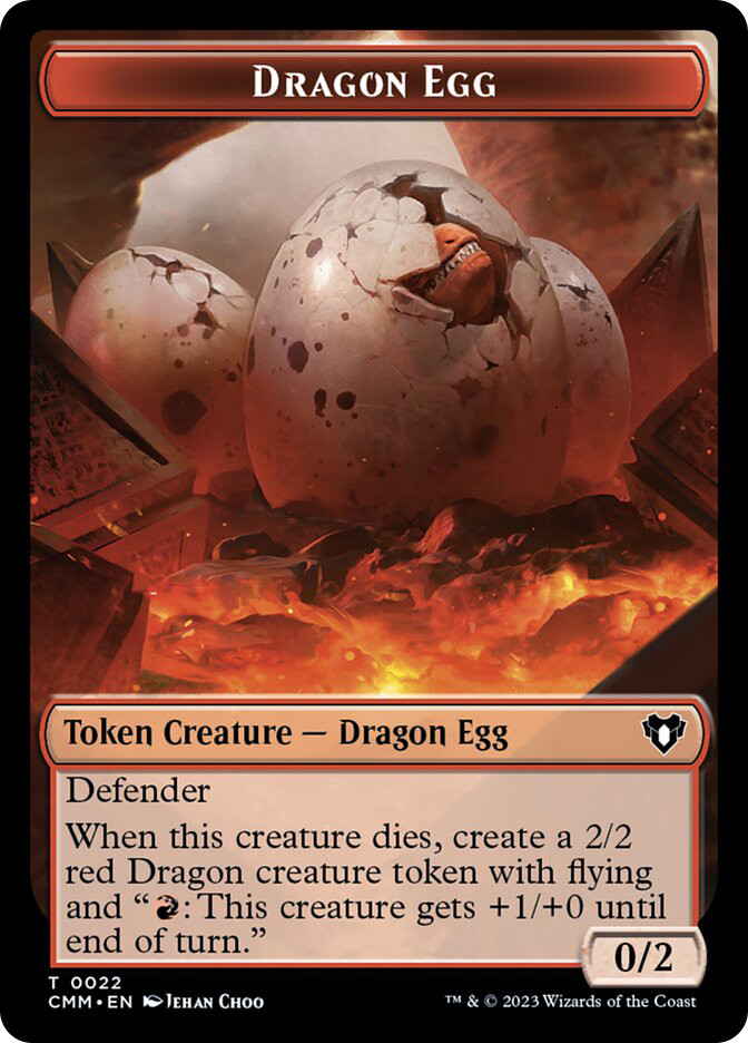 mtg cards that create egg tokens Dragon Egg token (0/2)